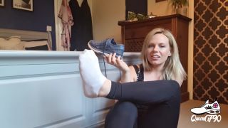 Queengf90 - A sweaty foot slave tease femdom -4