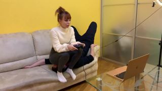 clip 33 Petite Princess FemDom - Gamer Kira In Leggings Uses Her Chair Slave While Playing - amateur - femdom porn fetish queen-5