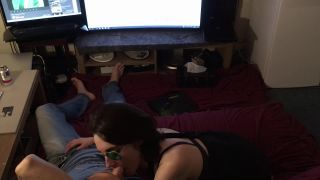 Stepsister suck my husband cock after staying over ( hidden camera )-0