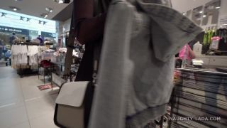 Naughty Lada - Wearing a transparent outfit at the mall.-3