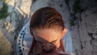 Kiraxxcherry - A Stranger on the Beach Asked me to Rub Oil on Her, Explosive Finale on her Face [1080p] - Teen-5