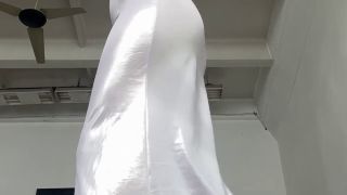 Small Tits sexy yoga in tight transparent dress-2