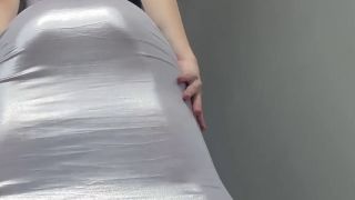 Small Tits sexy yoga in tight transparent dress-7
