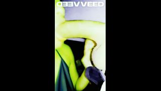 Smoking SHE HULK PARODY COSPLAYS IN GREEN DRESS AND GIVES BIG DICK BLOWJOB SPITS DEEPTHROAT AND GAGGING-5
