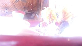 GIbbyTheClown - Whore sucks clown dick in restaurant - Public Blowjob-0