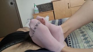 Shy teen teases cock for cumshot on her socks Sex Clip V...-0