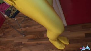 BustyEllen 49 yellow spandex plastic cock (mp4)-3