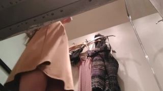 Naked geek caught in the fitting room Voyeur!-0