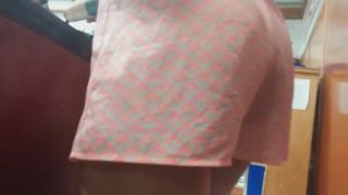 Visible thong through latina's pink outfit-6