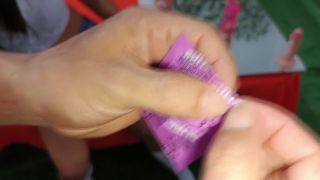 sexygirllatinax - The beautiful Canadian model shows us how to put on and use a condom.-0