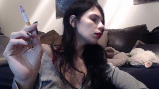 PrincessCica - Red Lips and Smoke - Smoking-9