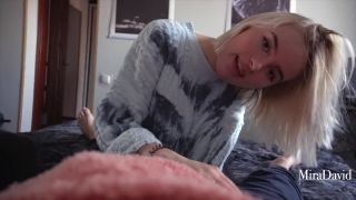 Babe Gives Slobbering Deepthroat Blowjob And Takes On Belly  Miradavid 1080p-0