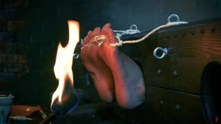 Ameliya The Witch - Bastinado And 3 Of Her Feet With Fir...-7