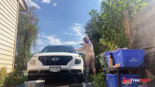 [GetFreeDays.com] Sneaky neighbour watches MILF wash car in skin coloured dress Porn Leak November 2022-5