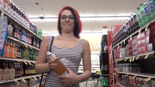  TrinityMay33 aka Trinity May in public flashing food stuffing bottle use, public on webcam-3