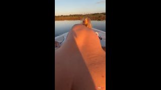 Sexy naked MILF sucking and fucking the boat captain in public-9