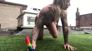 Ava_Austen Sneakily Masturbating Outside with Dildo - Public Flashing-4