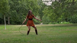 FEMDOMFOTO - Lady Iveta - 2nd Stockwhip - Cracking (German).-6