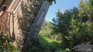 Abbie Storm aka Dora & Gabriella Lati - Hiking Nude On Abandoned Island In Cro.-0