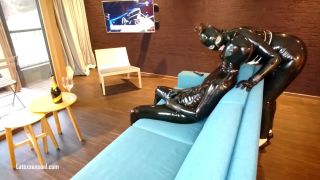 LATEX COVERED WIFE SUCKS DICK FROM HER HUSBAND - PART 2-0