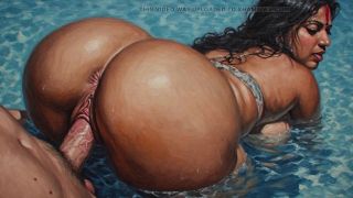 Anal I was left as a horse inside the pool Hindi short video-4