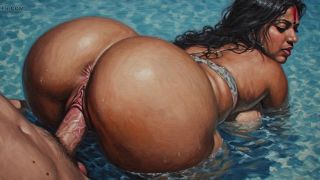 Anal I was left as a horse inside the pool Hindi short video-5