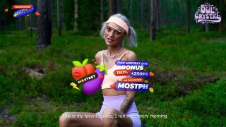 Owl Crystal - Fitness babe sucks neighbors huge cock in the woods 1080P - Owl crystal-1