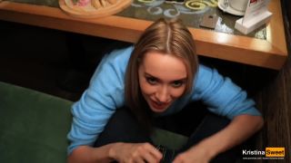 Public Blowjob Under The Table In The Restaurant Cum In Mouth-3