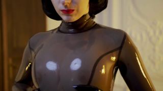 xxx clip 9 Miss Ellie Mouse – Hot Sounds of Smoky Transparent Catsuit, femdom breath control on brunette girls porn -6