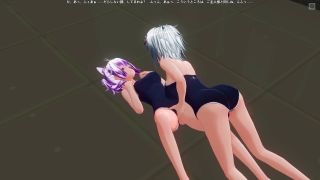 H3DC - Lesbian student masturbates her friend's pussy-0