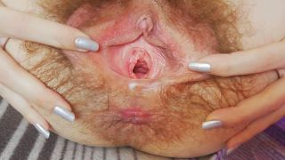 cuteblonde666 Hairy pussy gaping close up - Gape-1