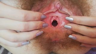 cuteblonde666 Hairy pussy gaping close up - Gape-7