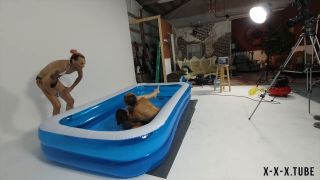  Lora Cross  Manyvids Lora Cross Bts Lube Wrestling Championships-3