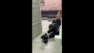 Fetish porn BDSM  Latex Slut Ballgagged And Drooling Then Bounded -7