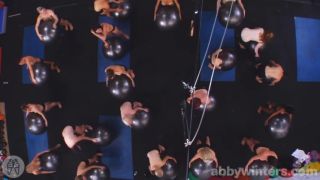 Big Tits Fitball Girls Nude Gym Class-3