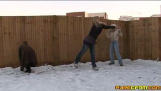 porn clip 1 lesbian feet fetish Snowball Fight, dick on fetish porn-0