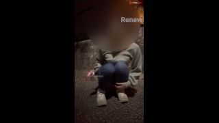 I felt good after inserting an anal plug outside  college girl  squirting  outdoor exposure-1