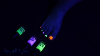 Foot Fetish | Black Light Toe Painting with Chill Music SFW-9