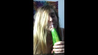 embermae - Sucking and Teasing Daddys 2ft Cucumber (Femdom porn)-8
