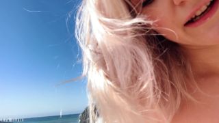 Eva Elfie - Russian Teen Girl Swallows Hot Cum on Californian Public Beach [1080p] - Teen-4