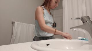 Cute tattooed girl after shower. hidden cam-3