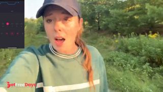 Risky Trail Walk with My Lush  Public Orgasm  Remote-5