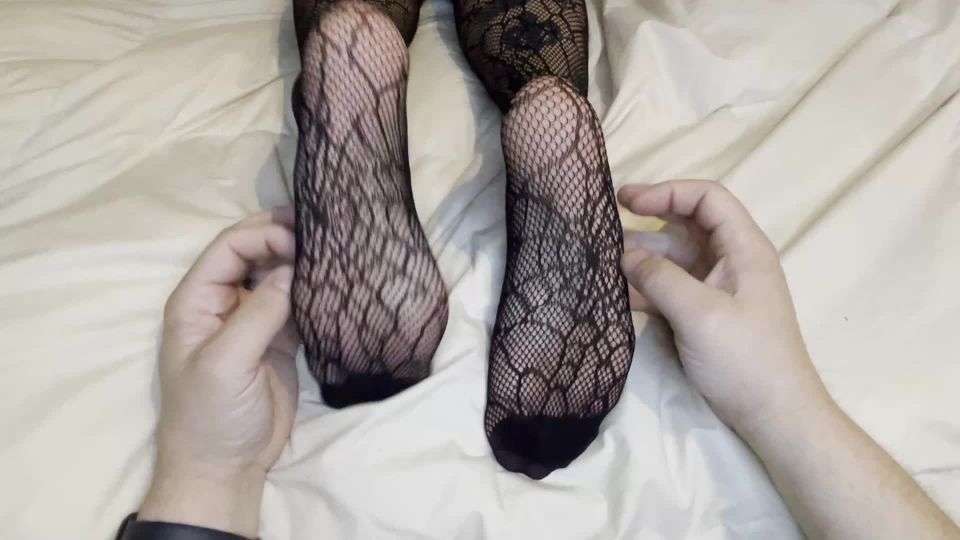 adult clip 21 fnaf foot fetish feet porn | MariaMiller – Spiderweb Fishnet tickles | hd