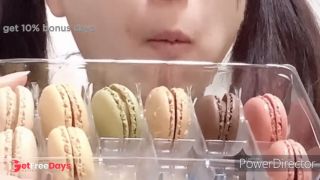 [GetFreeDays.com] Japanese girl Eat Macaroon ASMR Adult Video June 2023-2