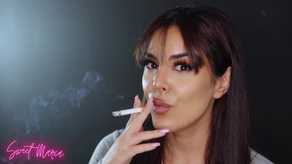 adult clip 18 Sweet Maria – smoking with my mouth full of cum - femdom pov - fetish porn upskirt fetish