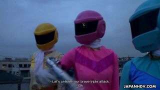 Galactic Sentai Brave Are Overpowered By Aliens And Fucked When Captured - Fetish-2