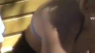 Watch her tits while she eats ice  cream-2