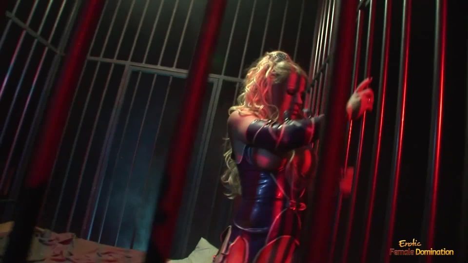 [GetFreeDays.com] Blonde with big tits wears latex boots while being latex bondage porn