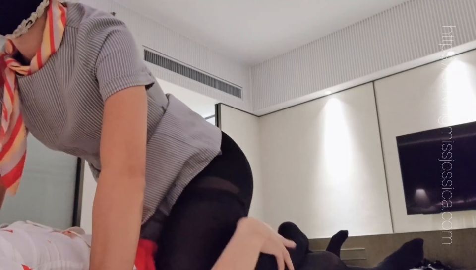 [K2S.CLUB] Hong Kong Mistress Jessica - Real Training - Black Silk Stewardess Slut, Squeezing Out Sperm Super Lewd - FullHD 1080P