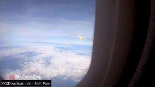 Amateur - Risky Blowjob In A Plane to Berlin (Teen)-2